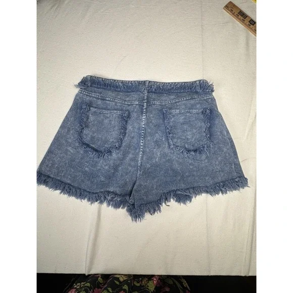 Fantastic Fawn High Rise Fringe Cut Off Booty Shorts Cowgirl Boho Western Sz L - Picture 2 of 9